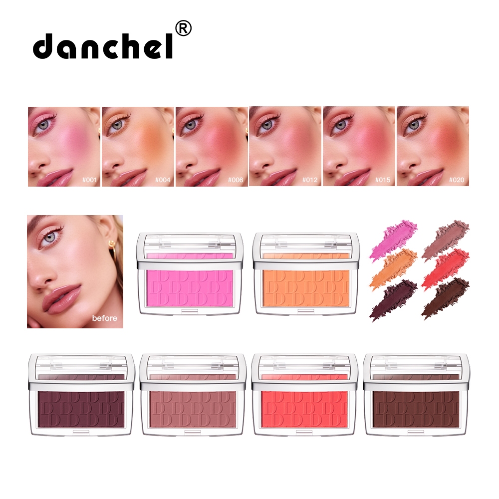 นูน Blush Monochrome Rouge สีชมพู Dark Color Blush Palette Nude แต่งหน้าธรรมชาติ Face Repair High Pigment Blush นุ่มแป้งกันน้ํา