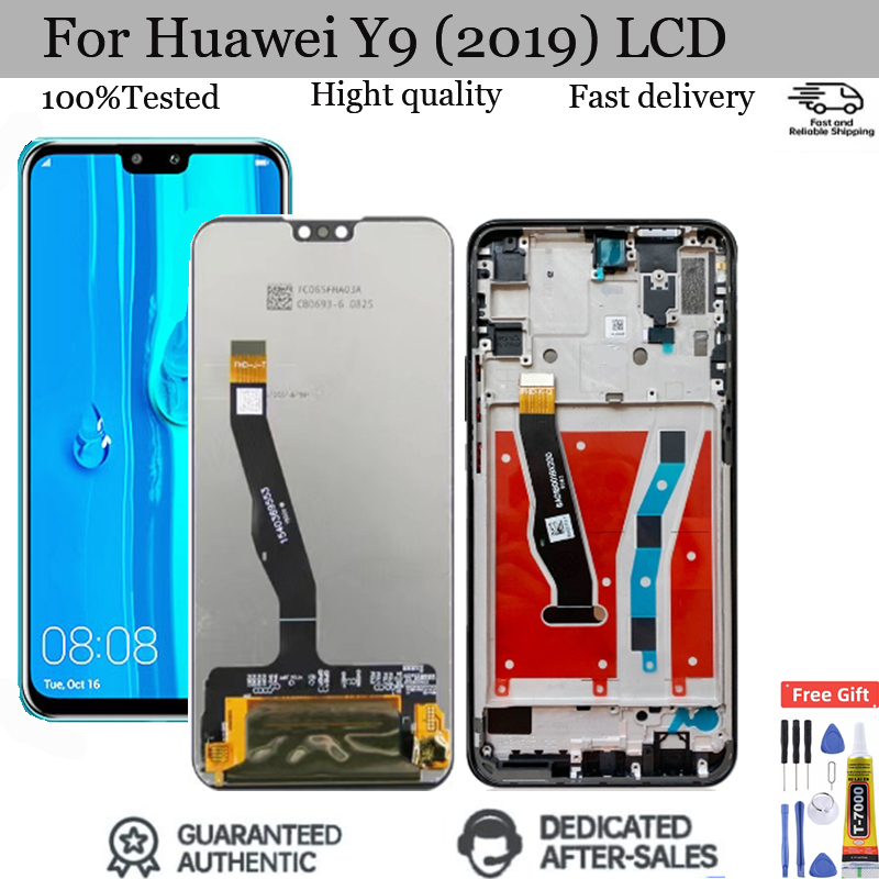 สําหรับHUAWEI LCD Y9 2019 จอแสดงผลLCD assembly JKM-LX1, JKM-LX2, JKM-LX3, JKM-AL00, JKM-TL00, JKM-AL