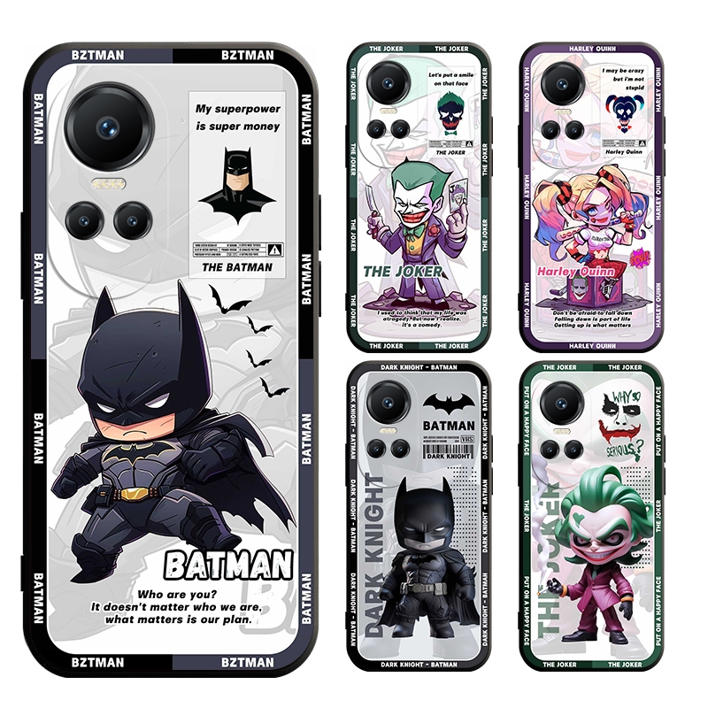 เคส OPPO Reno 12 12F 11F 11 10 8T PRO PLUS 4G 5G โทรศัพท์มือถือแบบนิ่ม ผิวด้าน ลายแบทแมน โจ๊กเกอร์ สําหรับ