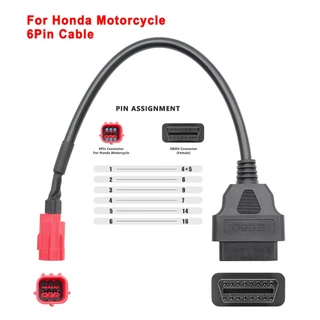 【Local Stock】สนับสนุน Yamaha & Honda & DELPHI & KTM Motorbike Motorcycle OBD2 16Pin Adapter สายการตรวจสอบสาย 3PIN 4PIN หรือ 6PIN ไปยังสายต่อ OBDII 16PIN OBD 2 Scanner Cable Motorbike Motorcycle OBD Connector For ELM327