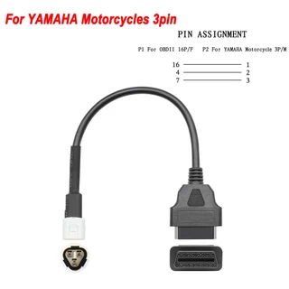 【Local Stock】สนับสนุน Yamaha & Honda & DELPHI & KTM Motorbike Motorcycle OBD2 16Pin Adapter สายการตรวจสอบสาย 3PIN 4PIN หรือ 6PIN ไปยังสายต่อ OBDII 16PIN OBD 2 Scanner Cable Motorbike Motorcycle OBD Connector For ELM327
