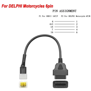 【Local Stock】สนับสนุน Yamaha & Honda & DELPHI & KTM Motorbike Motorcycle OBD2 16Pin Adapter สายการตรวจสอบสาย 3PIN 4PIN หรือ 6PIN ไปยังสายต่อ OBDII 16PIN OBD 2 Scanner Cable Motorbike Motorcycle OBD Connector For ELM327