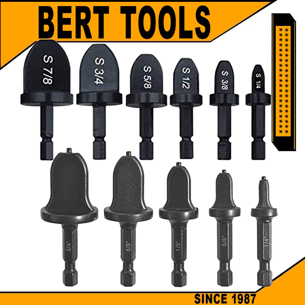 BERT ｜ชุดดอกสว่านขยายท่อทองแดง ขยายท่อทองแดง ท่อแอร์ แกนหกเหลี่ยม ทองเหลือง ขยายรูแอร์