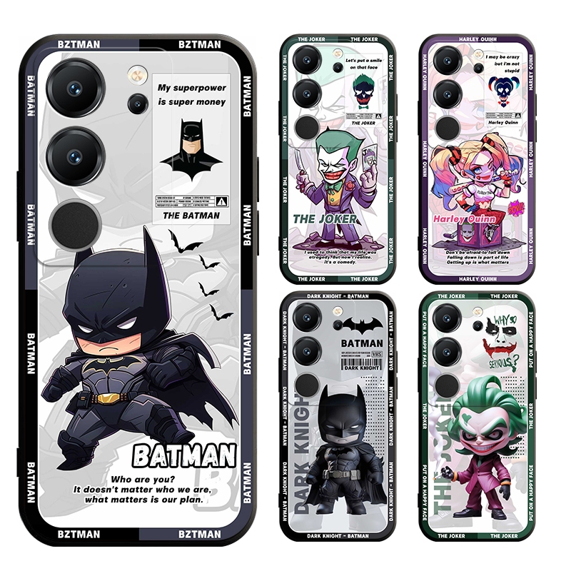 เคส vivo V29 V29e V23 V23E V21 V21E T1 V2021 V2040 V2025 V20 SE V2020 V2022 V2023 V2250 Y73 2021 5G V19 PRO โทรศัพท์มือถือ ลายการ์ตูนแบทแมน โจ๊กเกอร์ สําหรับ