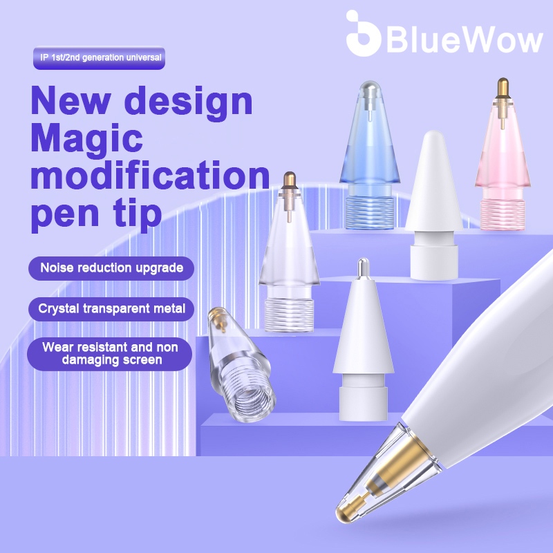 Bluewow หัวปากกาสไตลัส แบบเปลี่ยน สําหรับ Apple Pencil 1St 2Nd Generation