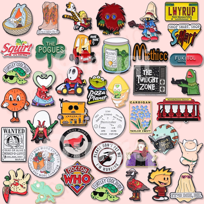 เข็มกลัด รูปการ์ตูนอนิเมะ 50 แบบ เครื่องประดับ สําหรับเก็บสะสม ของขวัญ