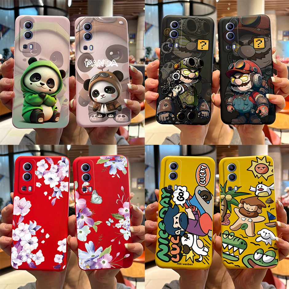 สําหรับ Vivo Y52 Y72 5G Vivo V2053 V2041 Y 52 Y 72 เคสซิลิโคนนิ่ม ลายแพนด้าน่ารัก