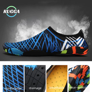 RUGGA 2024 ต้นฉบับใหม่ Aldult unisex คู่ GYM Aqua น้ําชายหาดว่ายน้ํา surf รองเท้าออกกําลังกายสําหรับผู้ชายผู้หญิงมัลติฟังก์ชั่นยาง Anti slip กันน้ําแห้งเร็วรองเท้าเท้าเปล่า