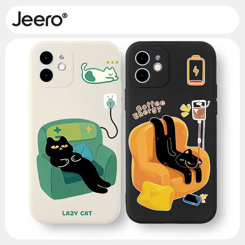 Jeero เคสคู่ เคสไอโฟน คู่รัก กันกระแทกซิลิโคนนุ่มการ์ตูนน่ารักตลก เคสโทรศัพท์ Compatible for iPhone 17 Air 16 15 14 13 12 11 Pro Max SE 2020 X XR XS 8 7 6 6S Plus พลัส F146