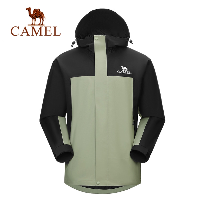 Camel เสื้อแจ็กเก็ตชั้นเดียว กันลม กันน้ํา ให้ความอบอุ่น ใช้งานกลางแจ้ง สําหรับผู้ชาย