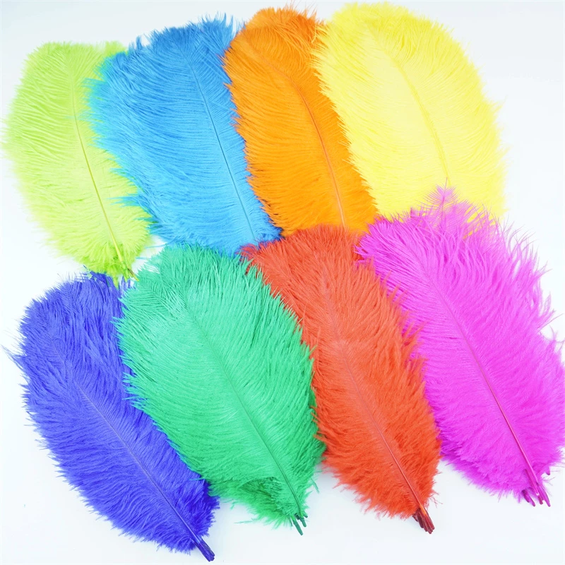 ขนนกกระจอกเทศ ขนาด 20-25 ซม. 8-10 นิ้ว สีขาว สําหรับทําเครื่องประดับ งานฝีมือ งานแต่งงาน 10 ชิ้น ต่อล็อต