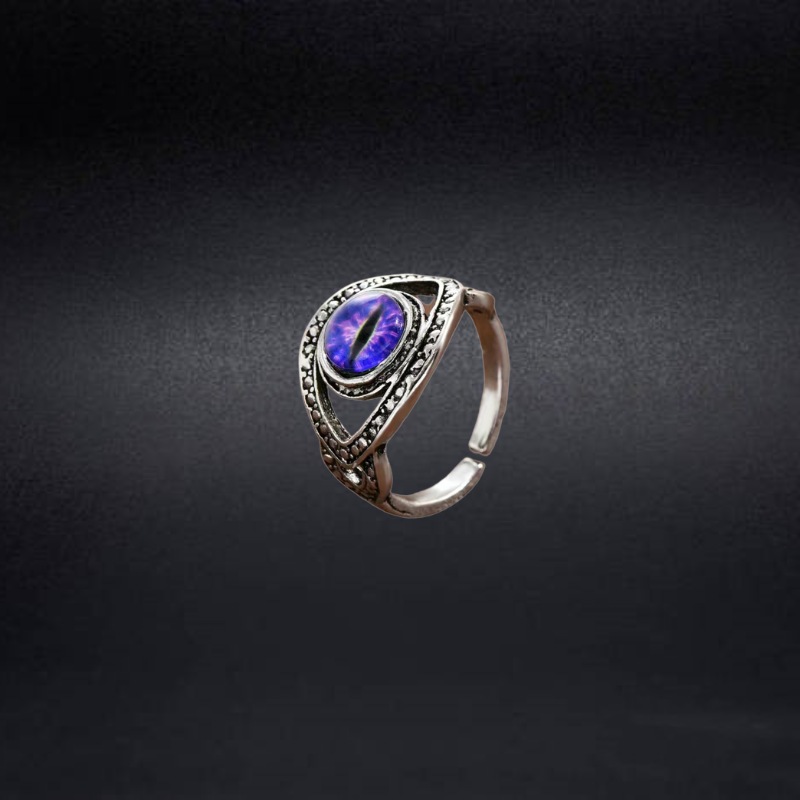 10ชิ้นตาชั่วร้ายสําหรับผู้ชายและผู้หญิงแฟชั่นเครื่องประดับสีเงินขนาดปรับ - รูปที่ 2