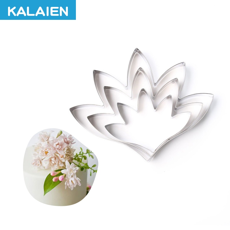 KALAIEN แม่พิมพ์ซิลิโคน รูปกลีบดอกไม้ วานิลลา กลางคืน 23 ชิ้น และชุดตัด สเตนเลส สร้างสรรค์ สําหรับตกแต่งเค้ก ฟองดองท์