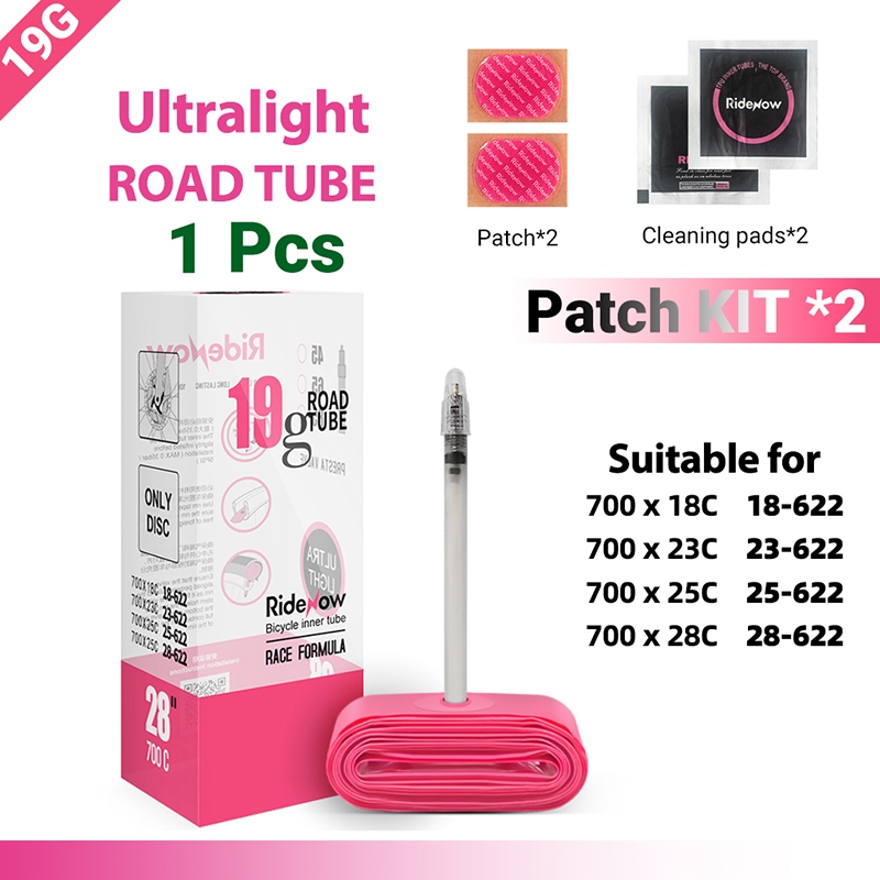 Ridenow ยางในจักรยาน TPU เบาพิเศษ 700c 45 มม. 65 มม. 85 มม. 19 กรัม 24 กรัม 36 กรัม