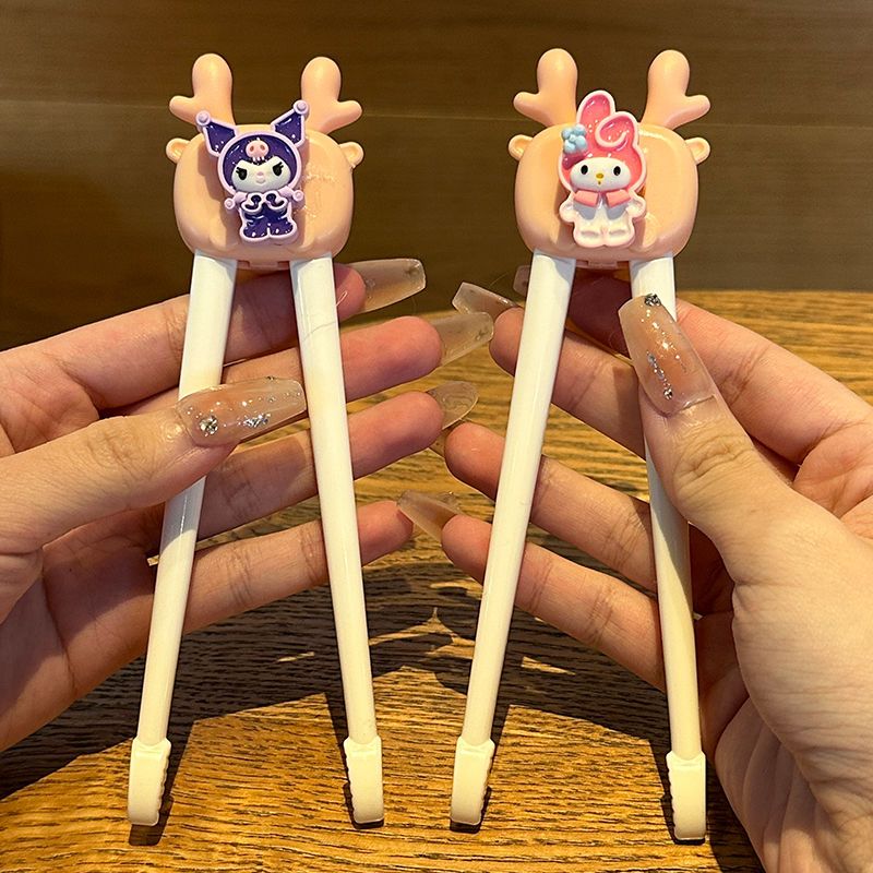 Kuromi My Melody LinaBell Doraemon ตะเกียบ ของใช้บนโต๊ะอาหาร สําหรับเด็ก