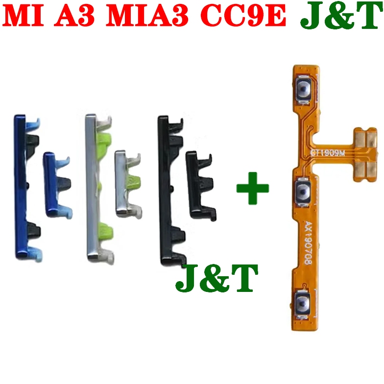 สําหรับ xiaomi MI A3 CC9E ปริมาณไฟปุ่มกุญแจด้านข้างปุ่มปิดลง Flex Cable Ribbon