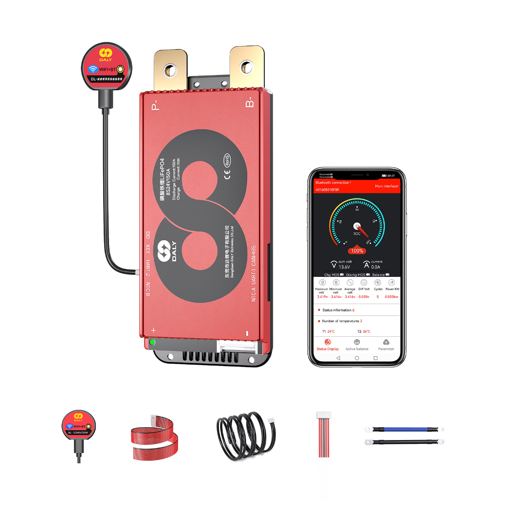 Daly สมาร์ท BMS Lifepo4/Li-ion แบตเตอรี่ 4s 12v 8s 24V 16s 48V 20S 60V 24S 72V BMS 150A 200A RS485 C