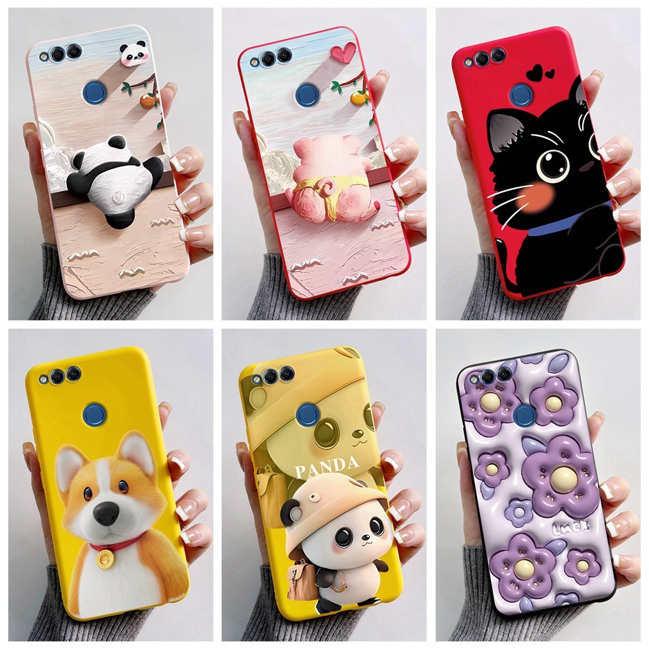 สําหรับ Huawei Honor 7X เคสโทรศัพท์ซิลิโคน TPU แบบนิ่ม พิมพ์ลายน่ารัก BND-L21 BND-L22 Mate SE BND-L34