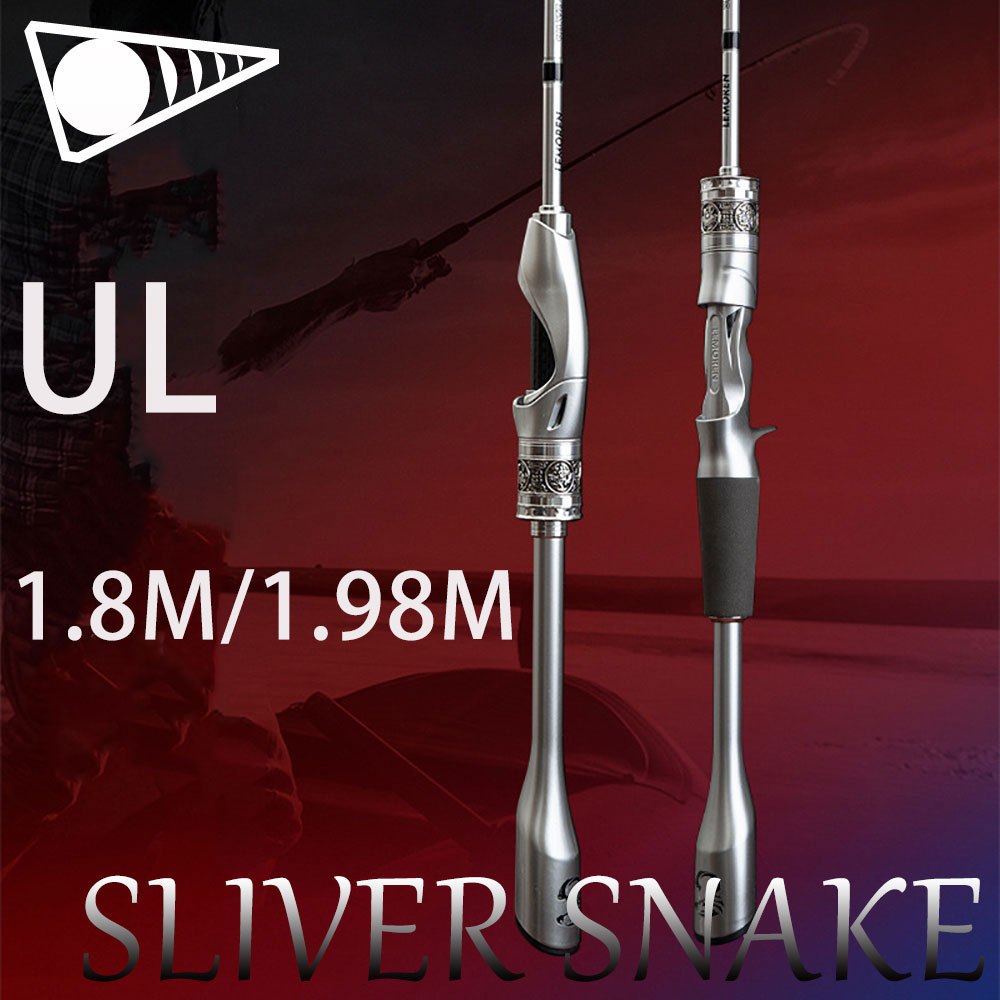 คันเบ็ดตกปลาคาร์บอน UL น้ําหนักเบาพิเศษ 1.8 เมตร 1.98 เมตร 2-8 ปอนด์