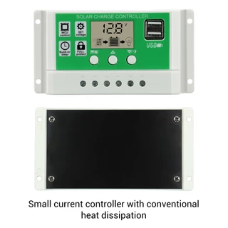 PowMr 30A 20A 10A แผงควบคุมการเก็บประจุพลังงานแสงอาทิตย์ 12V 24V แบตเตอรี่ลิเธียมอัตโนมัติ พร้อมหน้าจอ LCD Dual USB 5V