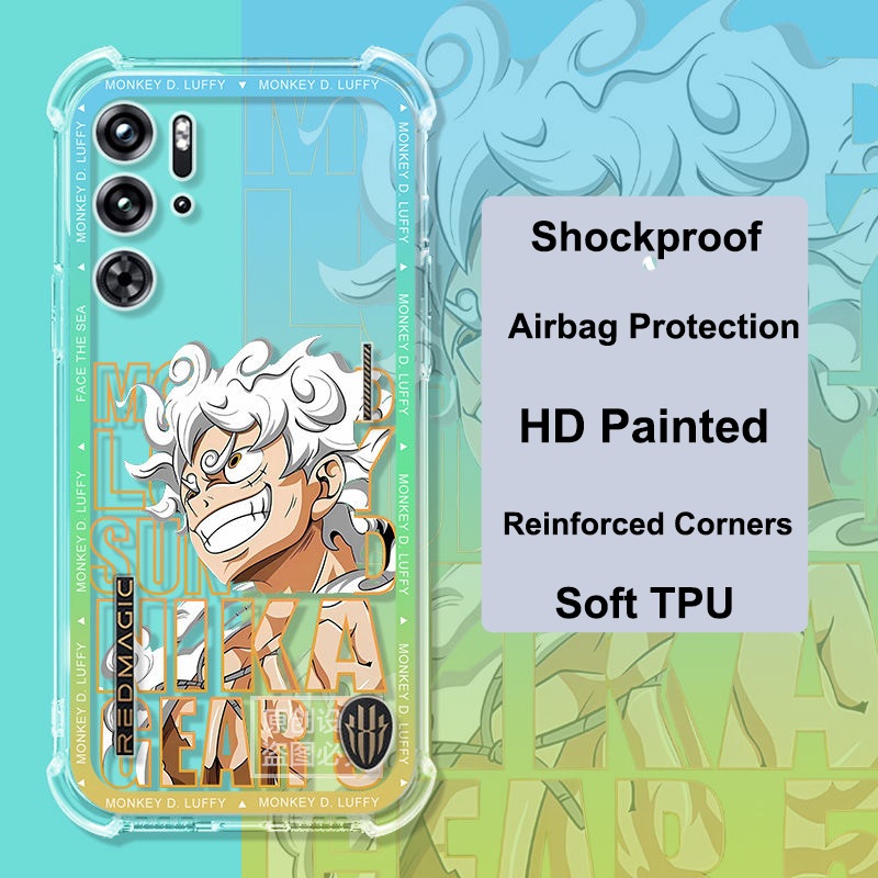 Anti-falling Soft TPU สําหรับ Nubia Red Magic 9 Pro Plus Clear โปร่งใสสําหรับ Nubia Red Magic 9 Pro Coque Red Magic 8 8S Pro + Shell RedMagic 7S 6 6s Pro 5G 5S 3