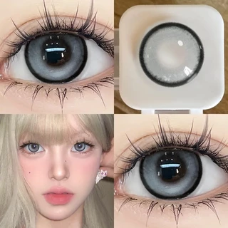 ได้รับ 5 สินค้า เพียง 73 บาท//[ค่าสายตา -0.00~-5.00] UYAAI คอนแทคเลนส์สีเทา คอนเทคเลนส์สายตาสั้น บิ๊กอาย ตาโต 14.5 มม.big eyes Contact lens set