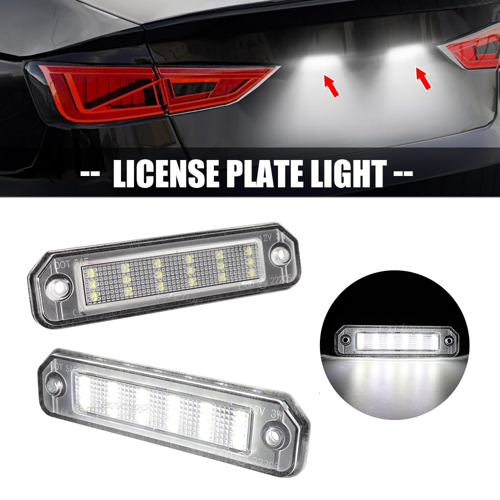 2 ชิ้น หลอดไฟ LED สีขาว สําหรับติดป้ายทะเบียนรถยนต์ Honda Civic EJ EK/EM/EK9 EK4 Coupe Del Sol 92-00