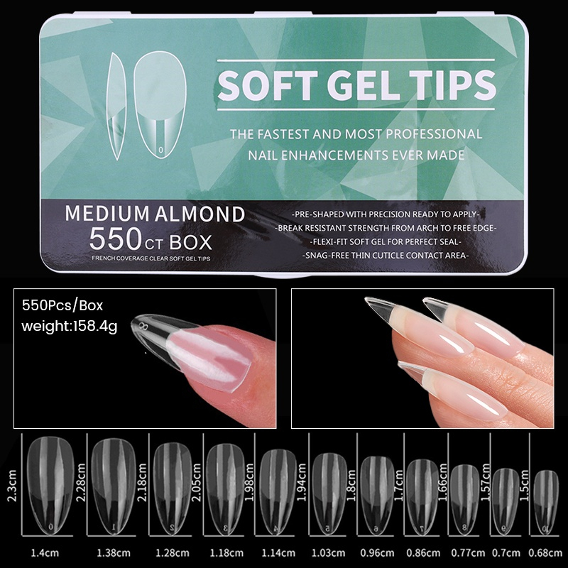 Bqan ชุดเครื่องมือต่อเล็บเจล แบบนิ่ม เนื้อแมตต์ 550 ชิ้น