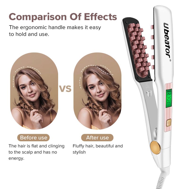 Ubeator เครื่องหนีบผมตรง เหล็กแบน ดิจิทัล พร้อมหน้าจอ LCD - รูปที่ 3