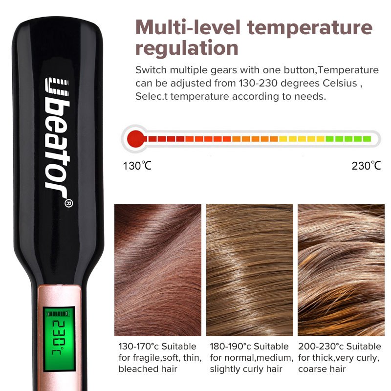 Ubeator เครื่องหนีบผมตรง เหล็กแบน ดิจิทัล พร้อมหน้าจอ LCD - รูปที่ 5