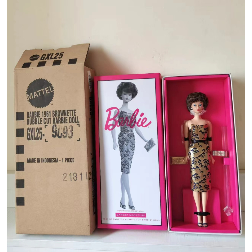 Barbie 1961 Brownette Bubble Cut Doll Silkstone Mattel 2020 GXL25 ตุ๊กตาบาร์บี้ 1961 Brownette Bubble Cut Silkstone Mattel 2020 GXL25