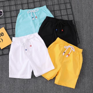 กางเกงขาสั้นสีขาวเด็กผู้ชายกางเกงขาสั้นผ้าฝ้ายหลวมกีฬากางเกง…