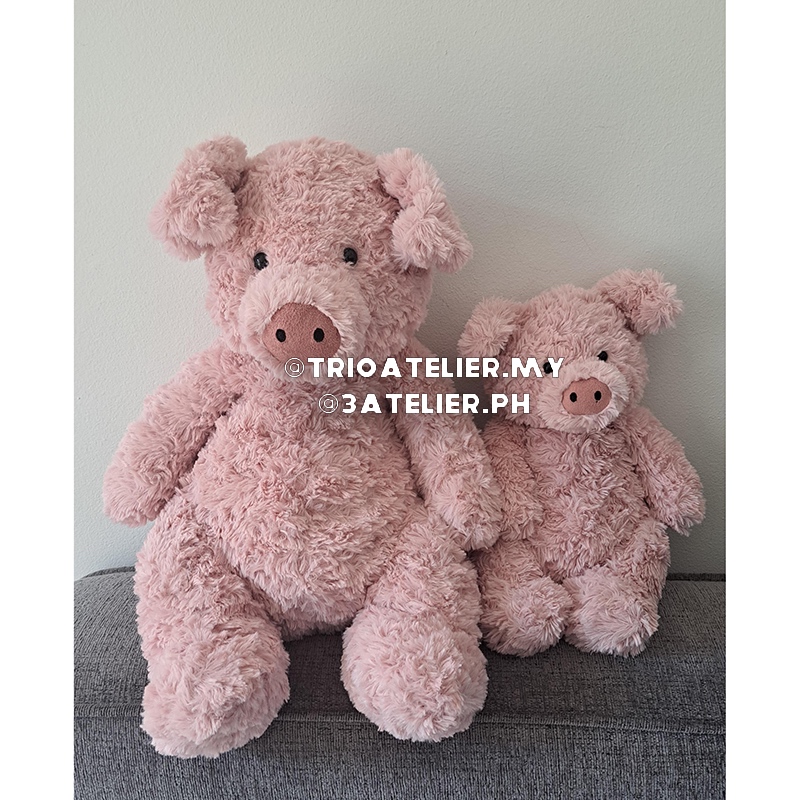 Jellycat ของเล่นตุ๊กตาหมูบาร์นาบัส ขนาดใหญ่ และขนาดกลาง