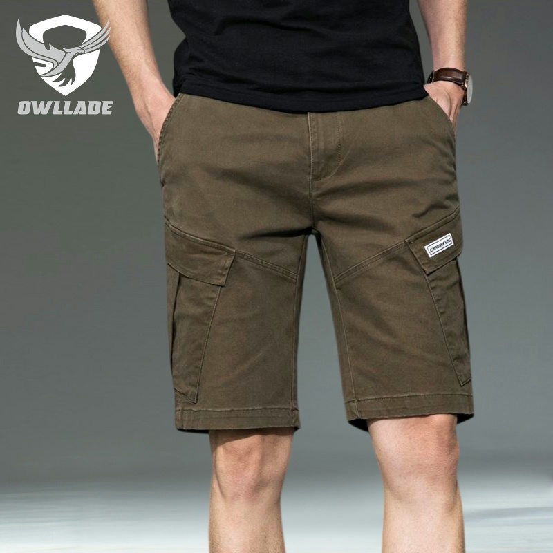 Eaglade กางเกงขาสั้นกางเกงคาร์โก้สําหรับผู้ชาย HF129 ในกาแฟ