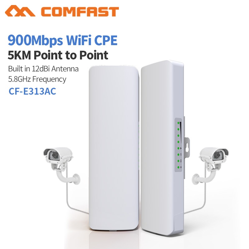 COMFAST 3-5KM Wireless CPE ระยะไกลการถ่ายโอนไร้สายพลังงานสูง 900Mbps สะพานไร้สายกลางแจ้ง / จุดเชื่อม