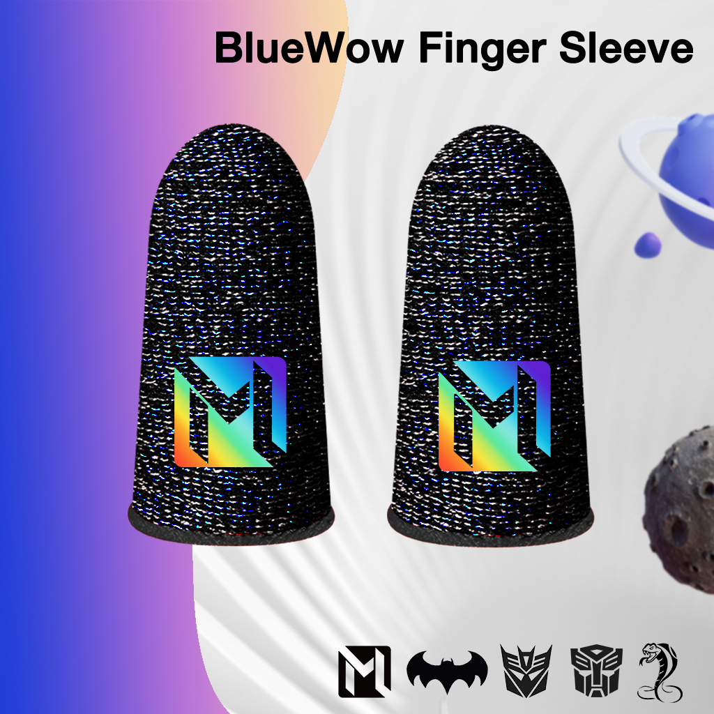 2025 BlueWowMobile LegendsGamers Sweatproof Gradient ถุงมือโทรศัพท์มือถือแขนหน้าจอสัมผัสเกมคอนโทรลเลอร์โทรศัพท์เกม PUBG