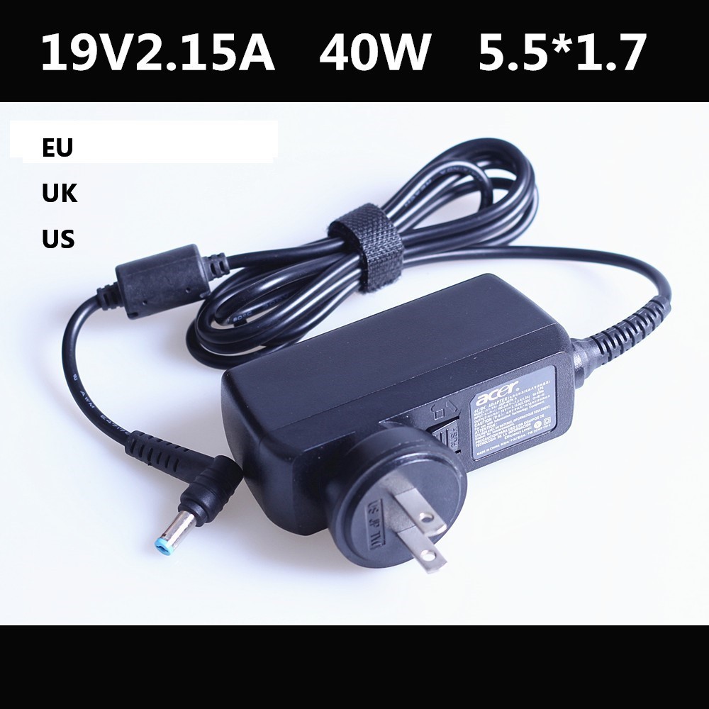 ใหม่ 19V 2.15A 40W แล็ปท็อป AC Adapter Charger สําหรับ Acer A150 D150 ZE6 D260 D270