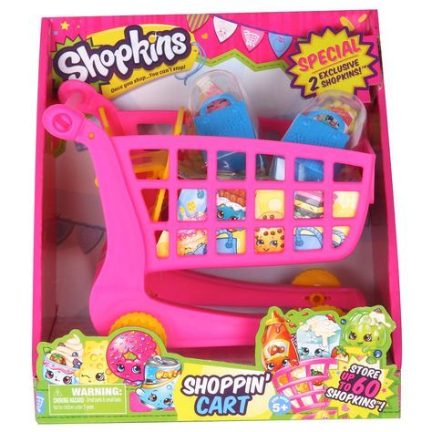 Shopkins Series 1 XL Shoppin' Cart Exclusive Playset Shopkins Series 1 XL Shoppin' ชุดรถเข็นเด็กเล่นพิเศษ