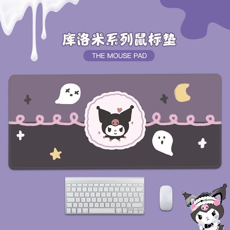 SANRIO แผ่นรองเมาส์ ลายอนิเมะ Kuromi ขนาด 900x400x3 มม. ขนาดใหญ่ สําหรับเล่นเกม คีย์บอร์ด สํานักงาน