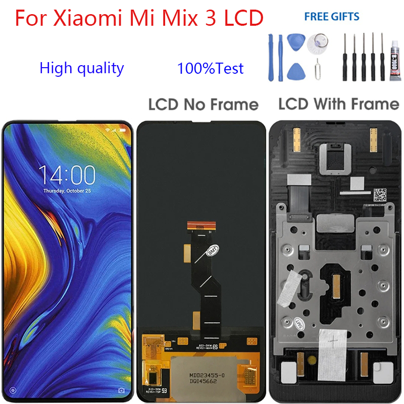 อะไหล่หน้าจอสัมผัสดิจิทัล LCD แบบเปลี่ยน สําหรับ Xiaomi Mi Mix 3 Xiaomi Mi Mix 3