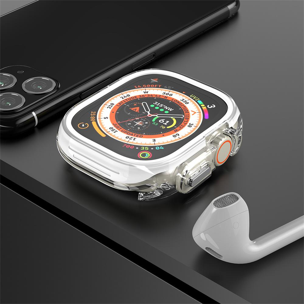 ใหม่ เคสนาฬิกาข้อมือแบบแข็ง ใส สองสี กันรอยขีดข่วน คุณภาพสูง สําหรับ Apple Watch S9 8 7 6 5 4 3 2 1 SE2 ULTRA iWatch 49 มม. 45 44 41