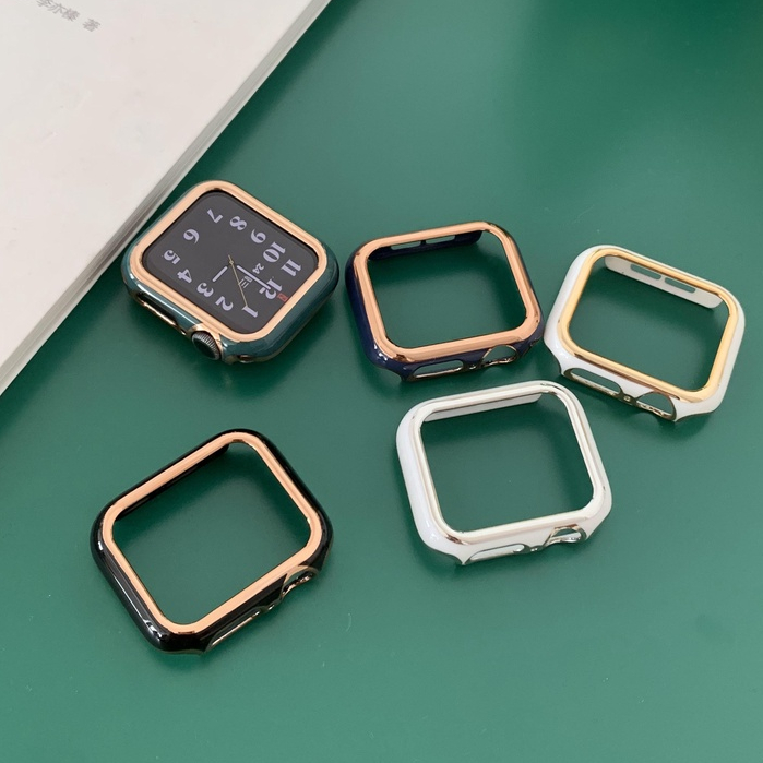 เคสนาฬิกาข้อมือ PC สองสี กันกระแทก สําหรับ Apple Watch iwatch S9 8 7 6 SE