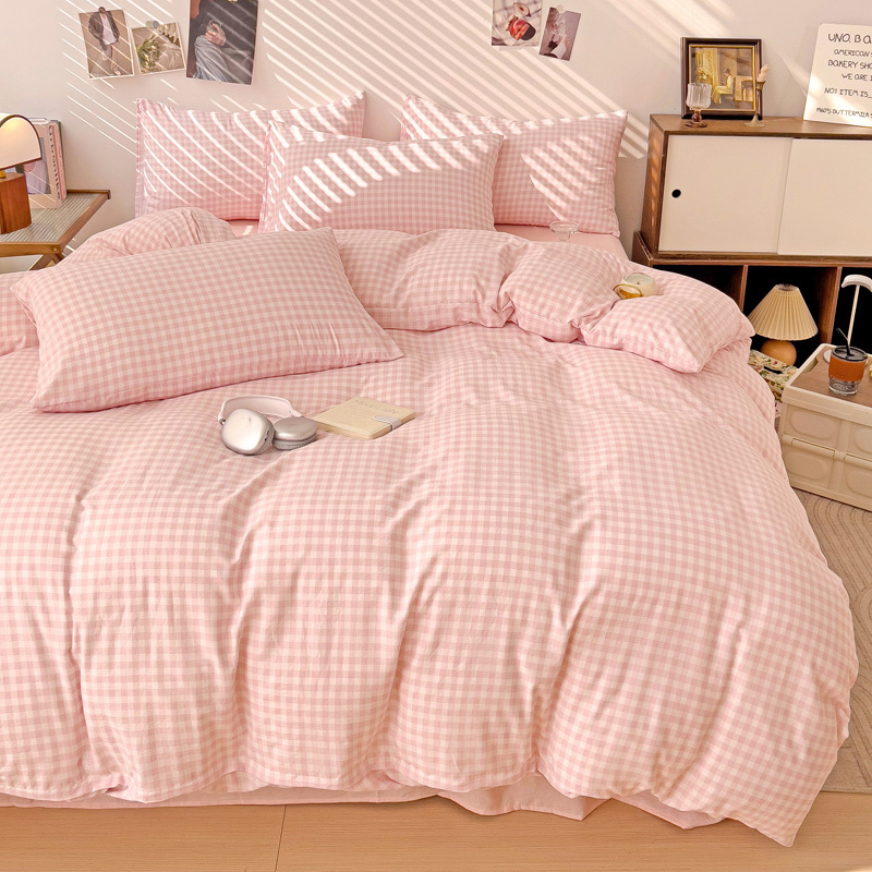 1 ชิ้น ปลอกผ้านวม 5ฟุต 6ฟุต ผ้าฝ้าย ลายสก๊อต ขนาดเล็ก เป็นมิตรกับผิวหนัง duvet cover