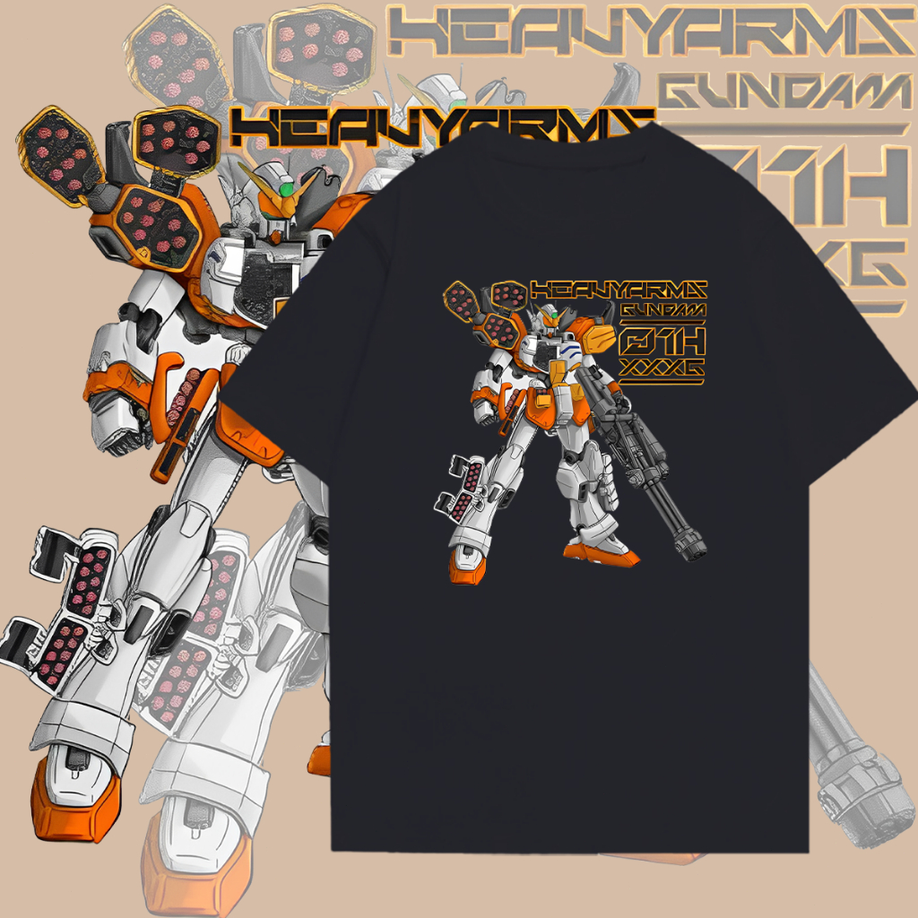 Gundam✨  เสื้อยืดชาย Mecha Warrior แขนสั้น 2023 ใหม่ผ้าฝ้ายหลวม Anime Peripheral เสื้อยืด