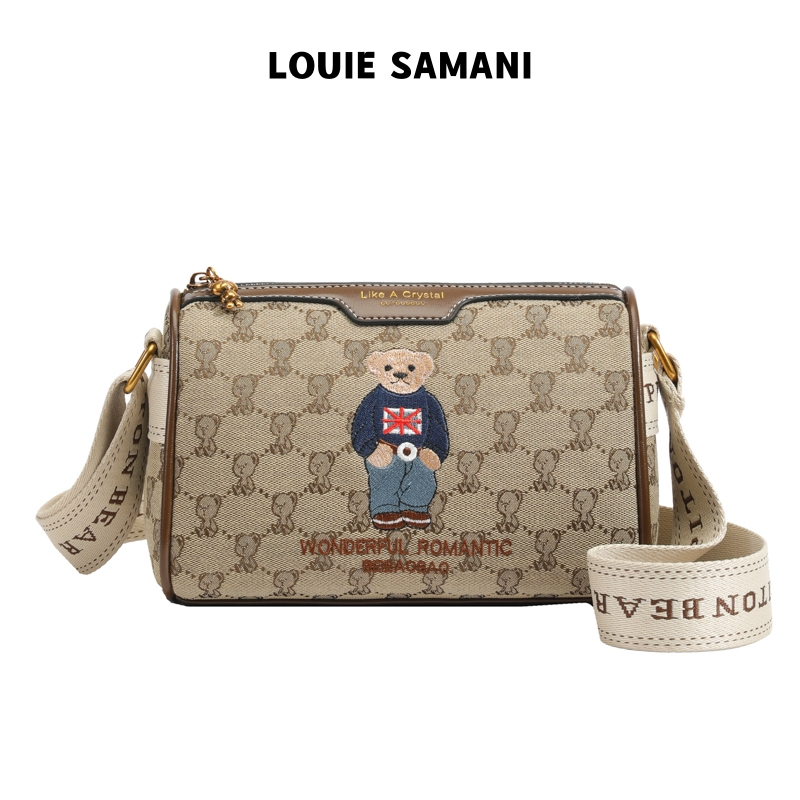 [ LOUIE SAMANI ] กระเป๋าสะพายไหล่ลําลอง ทรงเมสเซนเจอร์ หรูหรา เข้ากับทุกการแต่งกาย แฟชั่นเรโทร สําหรับสตรี