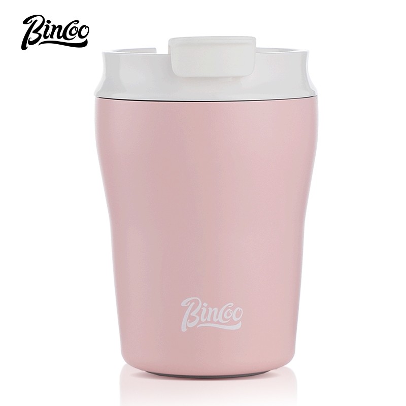 Bincoo ชุดหม้อกาแฟเคลือบเซรามิค แบบพกพา สีชมพู