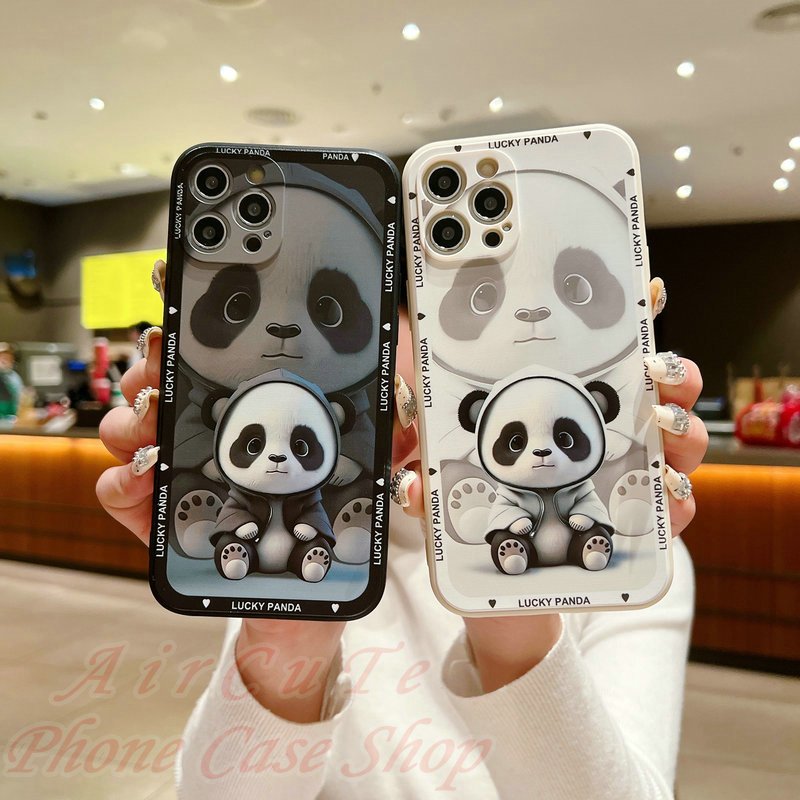 เคส Infinix Smart 8 7 6 Plus 5 ZERO 30 Hot 40 Pro 40i 30 30i 20 20i 20S 12 12i 11 10 10S 9 Play Note 30 4G 5G VIP 12 G96 10 Pro Tecno Spark 20 20C Pro GO 2024 Protect Camera Cute Panda Soft Case