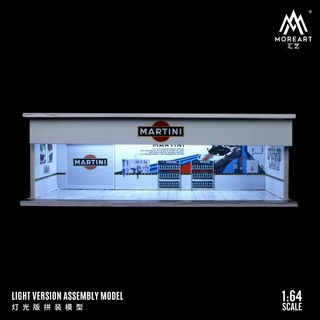 1/64 Scale Diorama รถโรงรถรุ ่ น LED Lighting City Car Tuning Shop รุ ่ นซ ่ อม Workshop พื ้ นหลังจอแสดงผลฉากคอลเลกชันของขวัญของเล ่ น