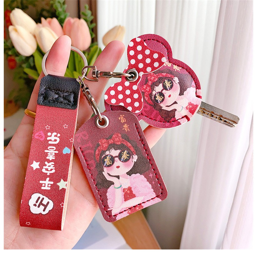 Yadi Emma เคสป้องกันกุญแจรถยนต์ไฟฟ้า ทรงสี่เหลี่ยมผืนผ้า ขนาดเล็ก ลายการ์ตูน พร้อมเซนเซอร์ควบคุมการเข้าออก