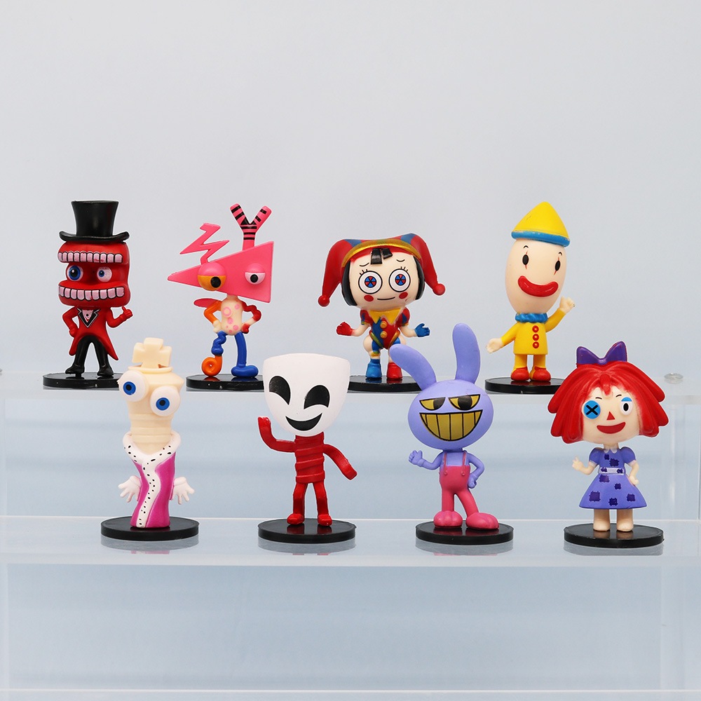 โมเดลฟิกเกอร์ The Amazing Digital Circus Figure Circus Scary Caine Pomni Jax Kinger Clown Q version 